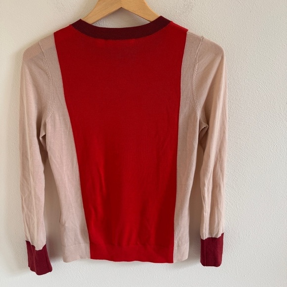 Hugo Boss Virgin Wool Color Block Fine Knit Sweater Size S - Picture 8 of 10